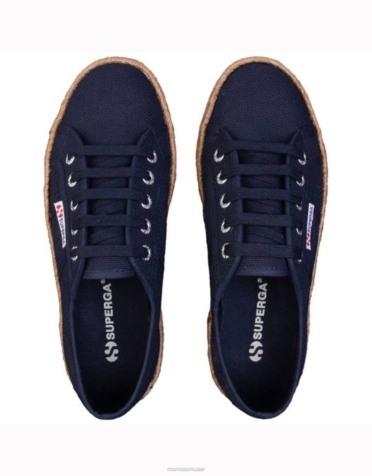 Monsoon نحيف سوبرجا 2790 كوتروب إسبادريل فلاتفورم باللون الأزرق D68H1554 أحذية الأزرق الداكن)