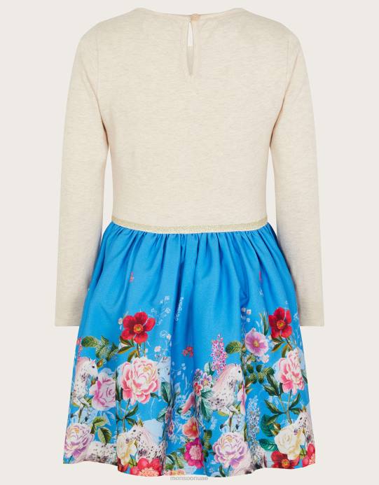 Monsoon بنت فستان حصان زهري 2 في 1 D68H1741 ملابس أزرق