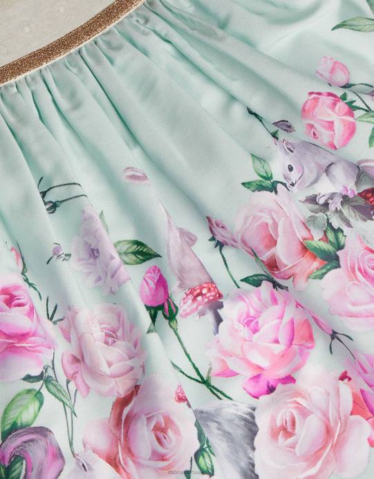 Monsoon بنت فستان بيبي وودلاند 2 في 1 D68H2089 ملابس الأزرق (أكوا)