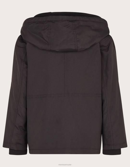 Monsoon ولد معطف جيليه 2 في 1 D68H2209 ملابس أسود