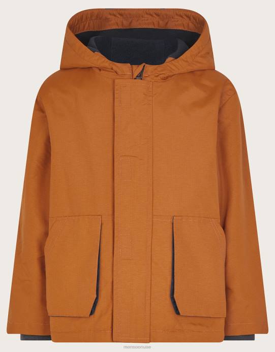 Monsoon ولد معطف جيليه 2 في 1 D68H2220 ملابس بني