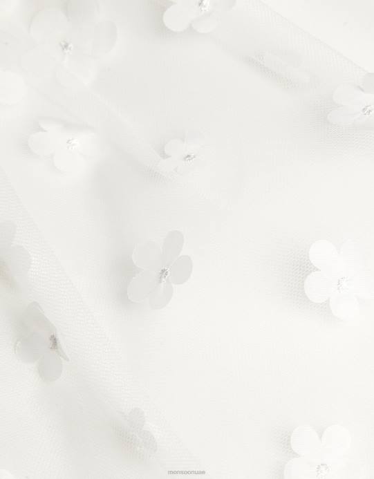 Monsoon بنت فريا 3D فستان وصيفة الشرف D68H1960 ملابس عاج