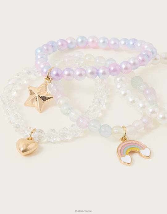 Monsoon بنت أساور يونيكورن سويتي، 4 قطع D68H2457 ملحق رشيقة