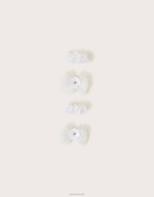 Monsoon بنت مشابك شعر وصيفة العروس، 4 قطع D68H2571 ملحق موضة