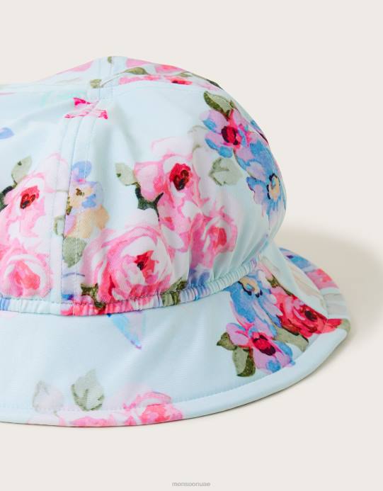 Monsoon أطفال قبعة بوسي للأطفال مع حماية من الأشعة فوق البنفسجية 50+ D68H2153 ملحق الأخضر (النعناع)