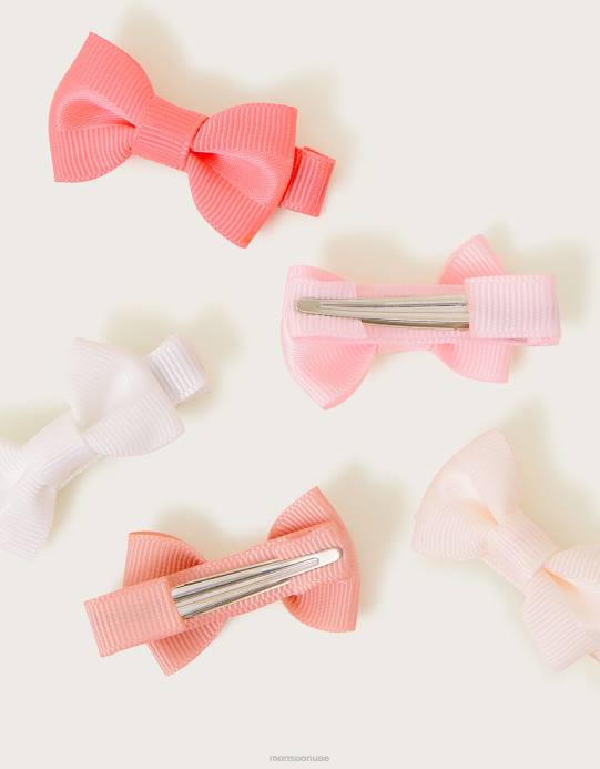 Monsoon بنت مشابك شعر على شكل قوس باليه، 5 قطع D68H2522 ملحق أنيق