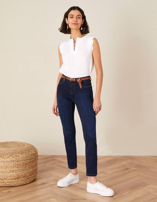 Monsoon نحيف جينز عادي فاخر من Azura بنسيج مستدام D68H1158 ملابس الأزرق (الأزرق الداكن)