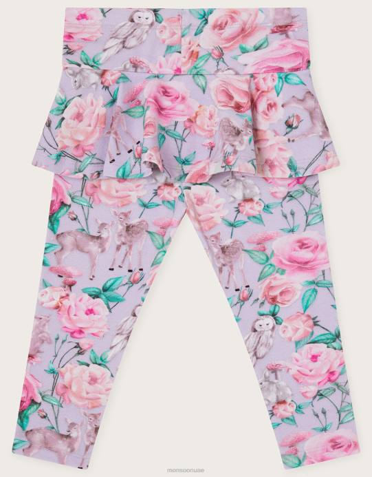 Monsoon أطفال طماق متجنبة من Baby Woodland Roses D68H2095 ملابس الأرجواني (أرجواني)