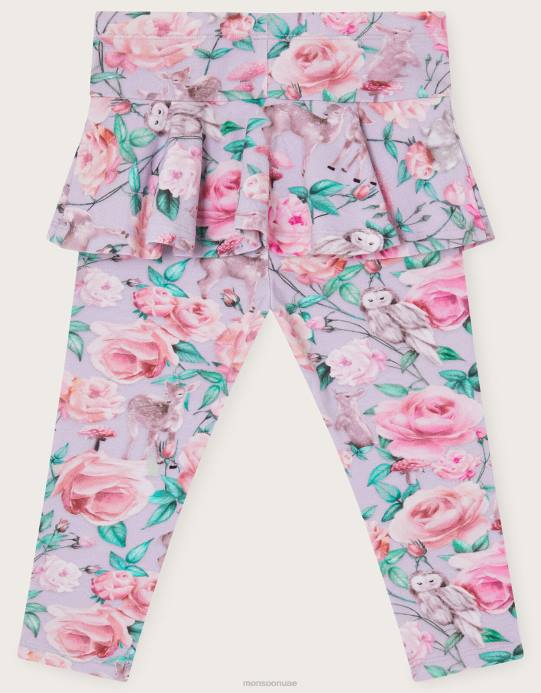 Monsoon أطفال طماق متجنبة من Baby Woodland Roses D68H2095 ملابس الأرجواني (أرجواني)