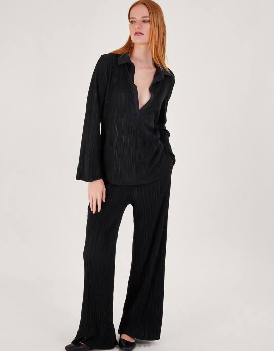 Monsoon نحيف بنطلون بيتا بليس D68H100 ملابس أسود