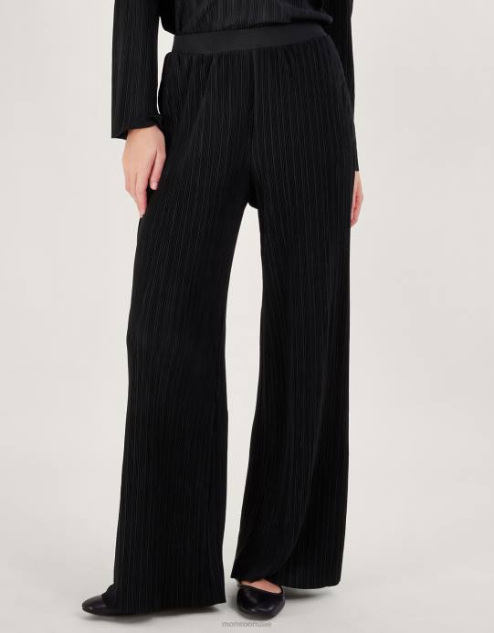 Monsoon نحيف بنطلون بيتا بليس D68H100 ملابس أسود