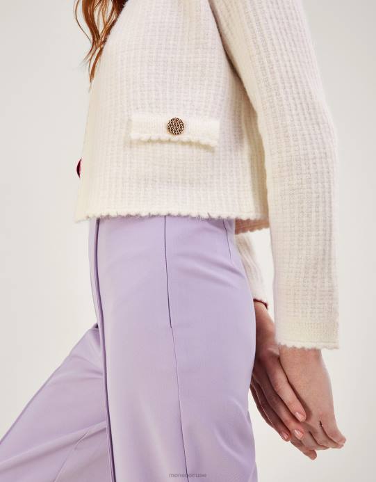 Monsoon نحيف سترة قصيرة محاكة من البوليستر المعاد تدويره D68H1047 ملابس طبيعي (إكرو)