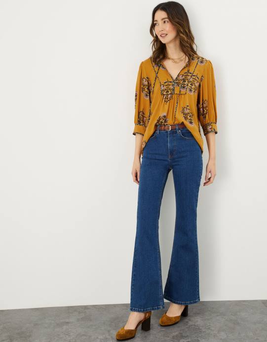 Monsoon نحيف جينز فيفي واسع D68H1071 ملابس الأزرق (الدنيم الأزرق)