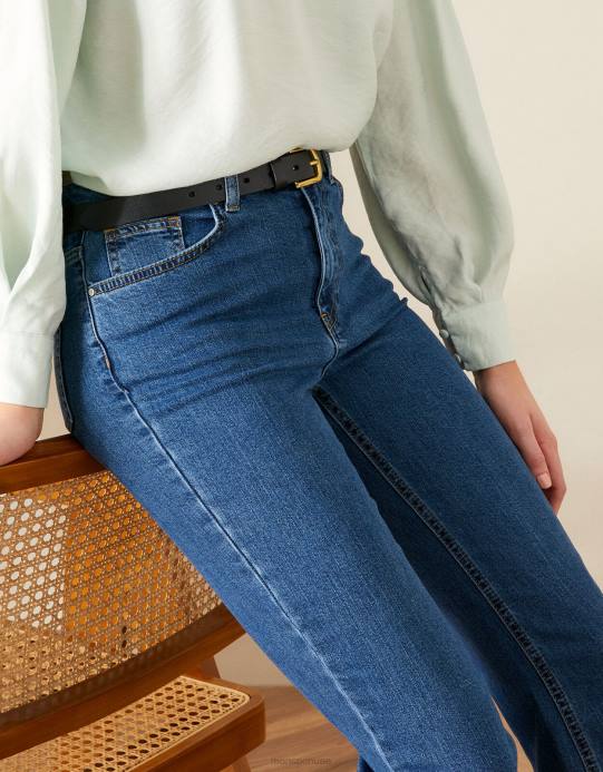 Monsoon نحيف جينز فيفي واسع D68H1071 ملابس الأزرق (الدنيم الأزرق)