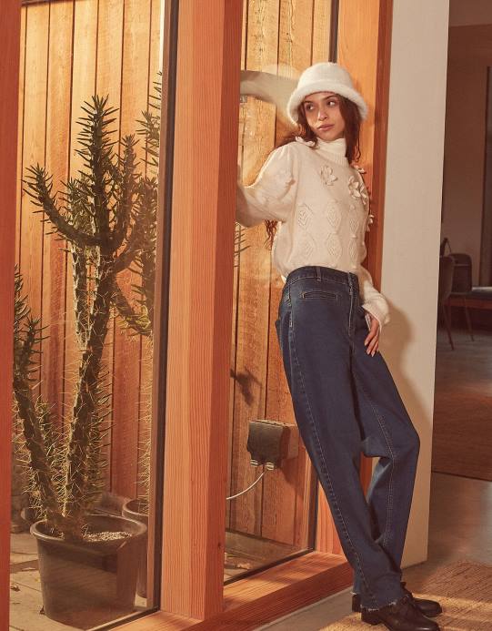 Monsoon نحيف الجينز بأساور عميقة D68H1085 ملابس الأزرق (الدنيم الأزرق)