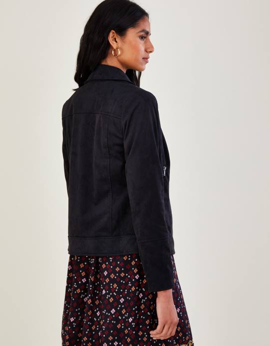 Monsoon نحيف ستايسي آن سويديت راكب الدراجة النارية D68H1094 ملابس أسود