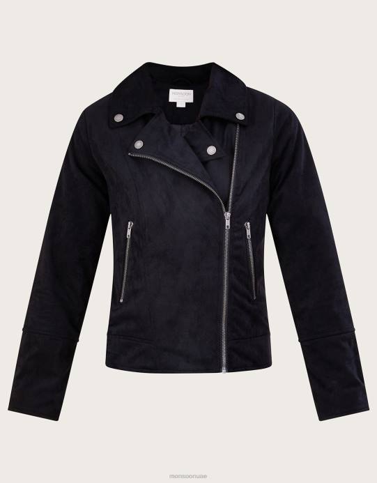 Monsoon نحيف ستايسي آن سويديت راكب الدراجة النارية D68H1094 ملابس أسود