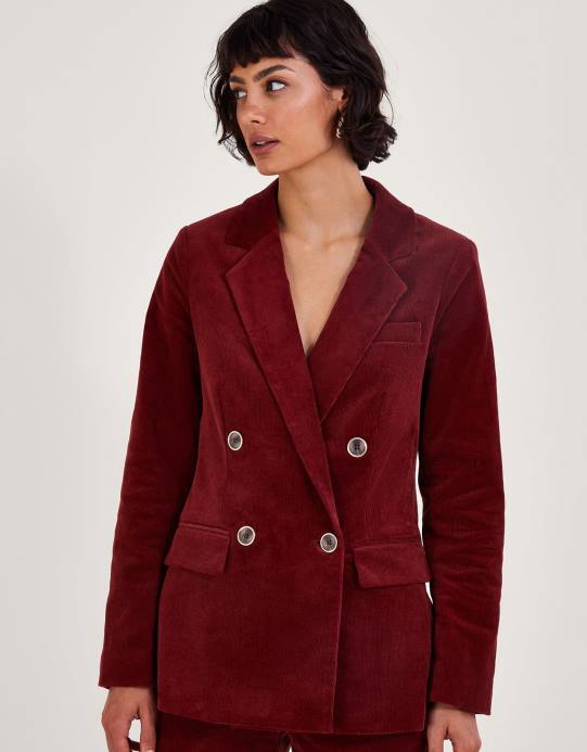 Monsoon نحيف بليزر جوستين مزدوج الصدر D68H111 ملابس نحاس