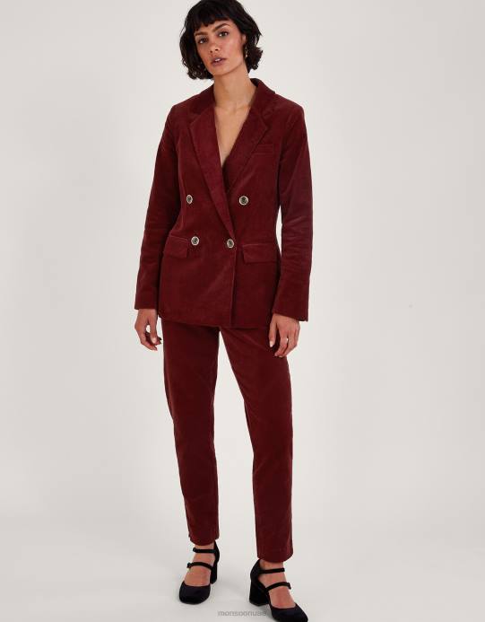 Monsoon نحيف بليزر جوستين مزدوج الصدر D68H111 ملابس نحاس