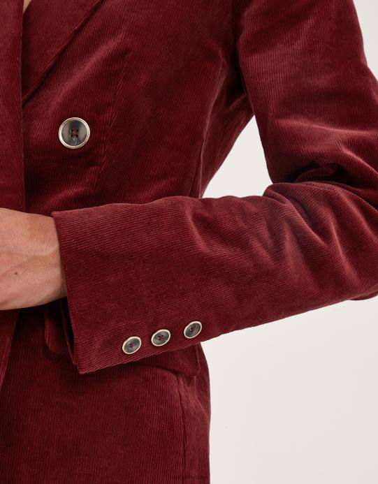 Monsoon نحيف بليزر جوستين مزدوج الصدر D68H111 ملابس نحاس