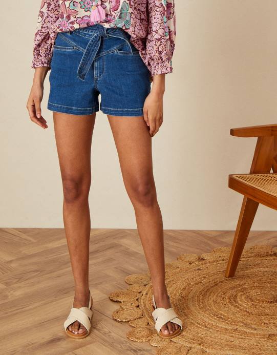 Monsoon نحيف شورت جينز كارا D68H1137 ملابس الأزرق (الدنيم الأزرق)