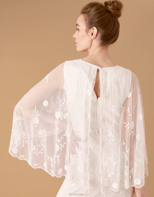 Monsoon نحيف فستان الزفاف ذو الرأس الزهري من زوي D68H1150 ملابس عاج