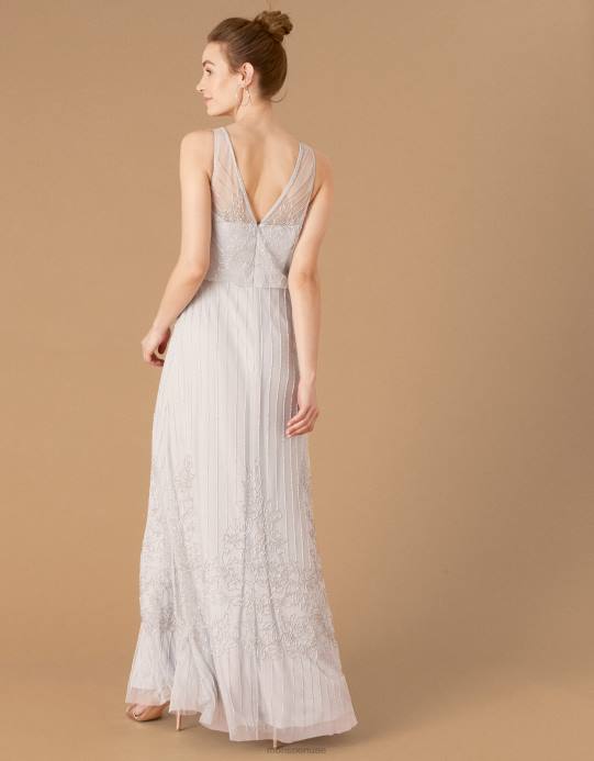 Monsoon نحيف فستان بيلا ماكسي مزين D68H1152 ملابس أزرق