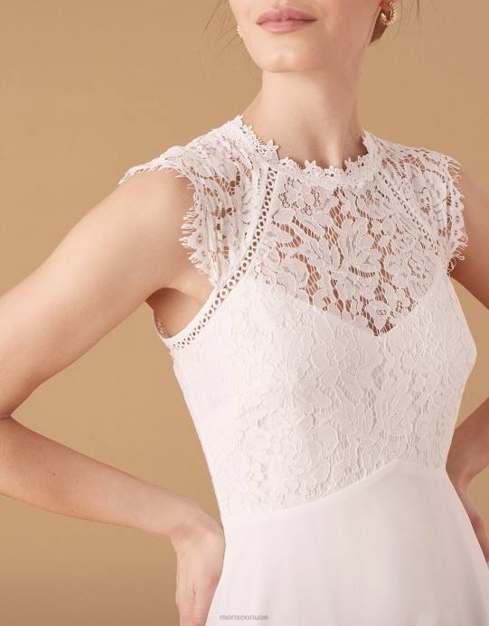 Monsoon نحيف فستان زفاف من الدانتيل من ليليان D68H1156 ملابس عاج