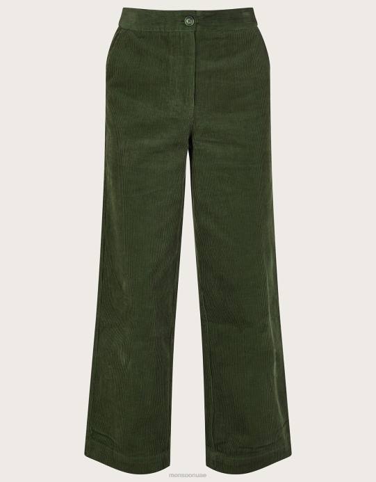 Monsoon نحيف سروال بدلة واسع الساق D68H115 ملابس أخضر