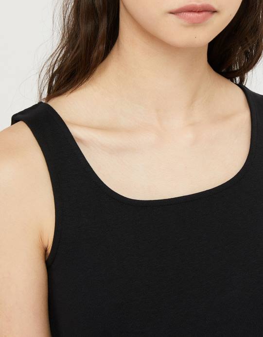 Monsoon نحيف سترة جيرسي برقبة مربعة D68H1163 ملابس أسود