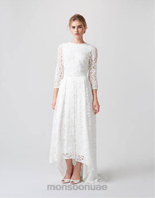 Monsoon نحيف تنورة الزفاف دومينيكا D68H1164 ملابس عاج