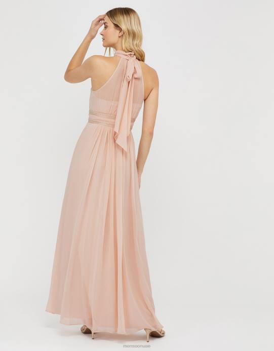 Monsoon نحيف فستان ماريون طويل مزين بحمالات D68H1168 ملابس ناقص