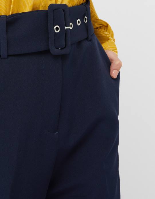 Monsoon نحيف إيريكا بنطال مدبب الساق D68H1171 ملابس الأزرق الداكن)