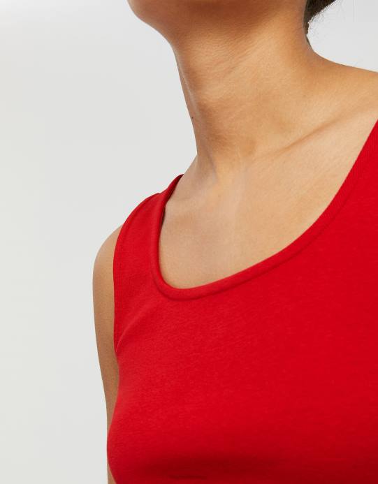 Monsoon نحيف سترة جيرسي برقبة مربعة D68H1172 ملابس أحمر