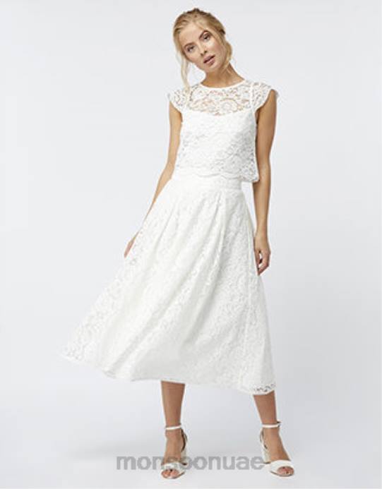 Monsoon نحيف دليلة تنورة الدانتيل D68H1174 ملابس عاج