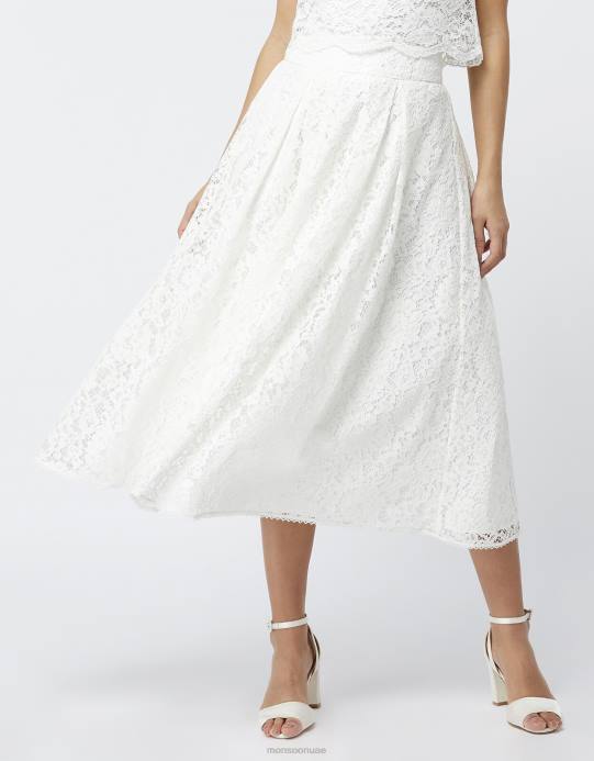 Monsoon نحيف دليلة تنورة الدانتيل D68H1174 ملابس عاج