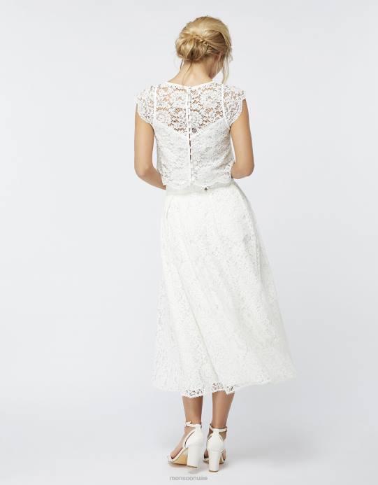 Monsoon نحيف دليلة تنورة الدانتيل D68H1174 ملابس عاج