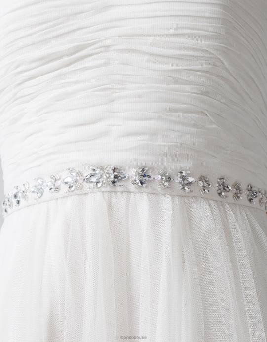 Monsoon نحيف فستان زفاف كلارا مزين D68H1180 ملابس عاج