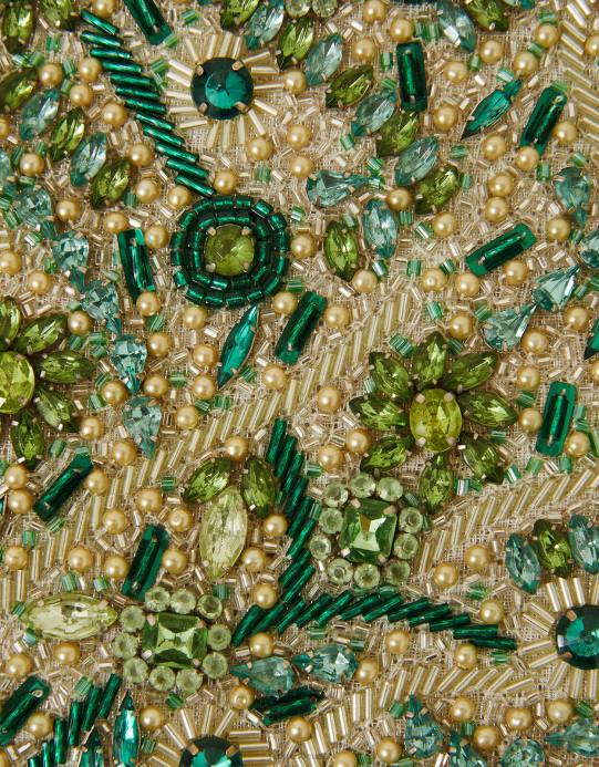 Monsoon نحيف حقيبة مخلب مطرز D68H1190 ملحق رشيقة