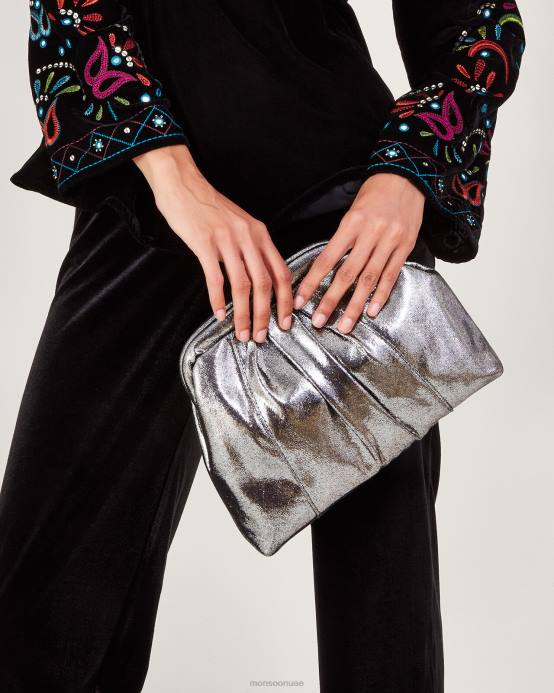 Monsoon نحيف حقيبة معدنية ترهل D68H1192 ملحق حار