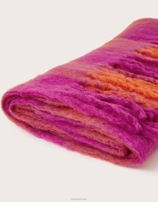 Monsoon نحيف تحقق من وشاح بطانية D68H1195 ملحق حار