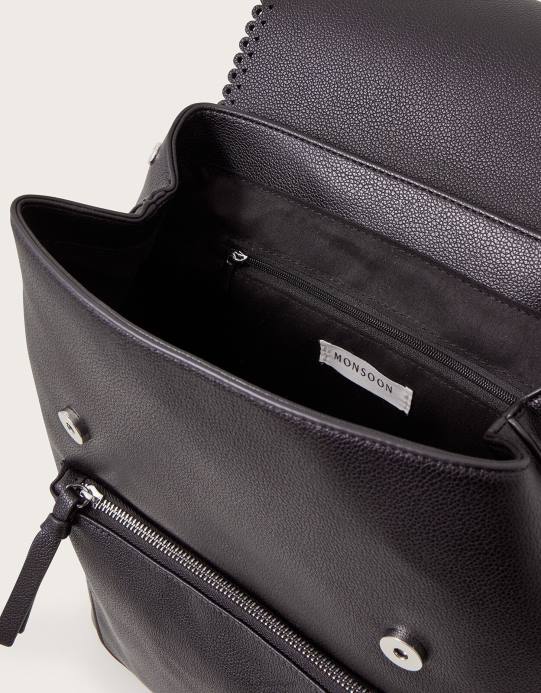 Monsoon نحيف حقيبة ظهر شرابة D68H1217 ملحق أسود