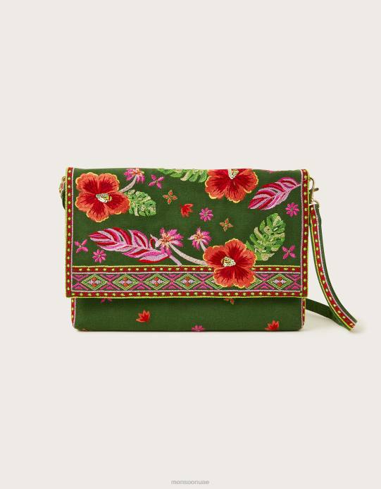 Monsoon نحيف حقيبة مطرزة عبر الجسم D68H1231 ملحق موضة