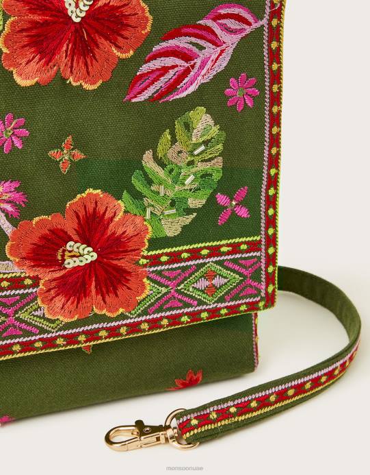 Monsoon نحيف حقيبة مطرزة عبر الجسم D68H1231 ملحق موضة