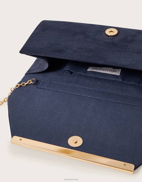 Monsoon نحيف حقيبة يد للمناسبات مزخرفة بطيات D68H1233 ملحق أنيق