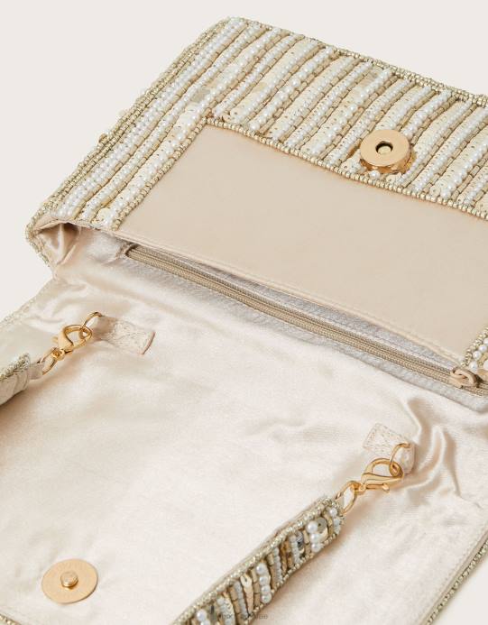 Monsoon نحيف حقيبة كتف مزينة بالكريستال D68H1235 ملحق موضة