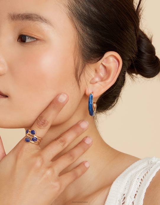 Monsoon نحيف أقراط دائرية من الراتنج D68H1238 ملحق رشيقة