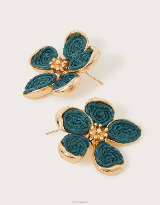 Monsoon نحيف بيان أقراط زهرة D68H1262 ملحق أنيق