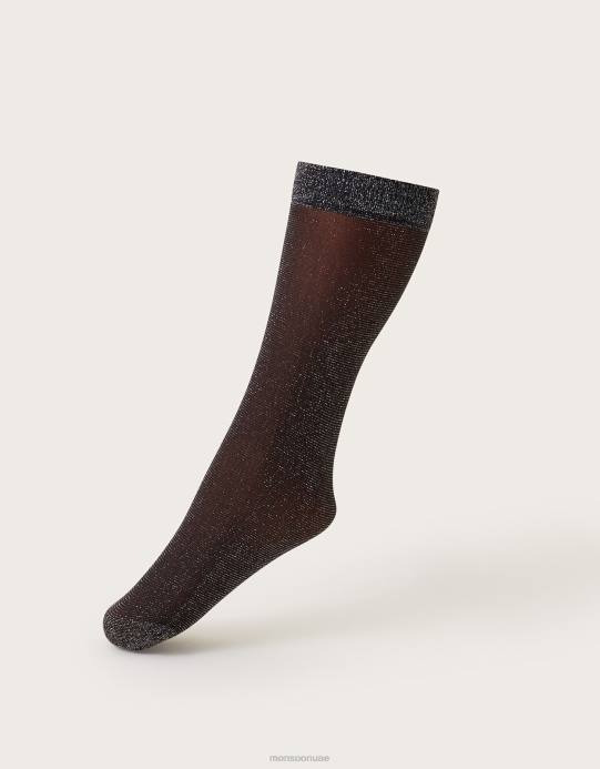 Monsoon نحيف مجموعة جوارب بوب مكونة من ثلاثة D68H1267 ملحق فضة