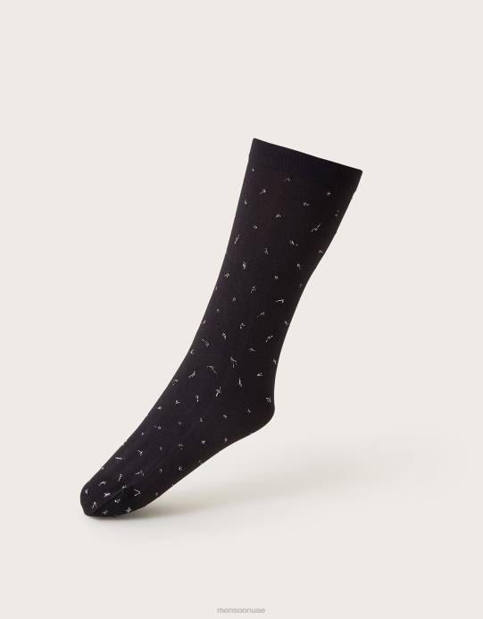 Monsoon نحيف مجموعة جوارب بوب مكونة من ثلاثة D68H1267 ملحق فضة